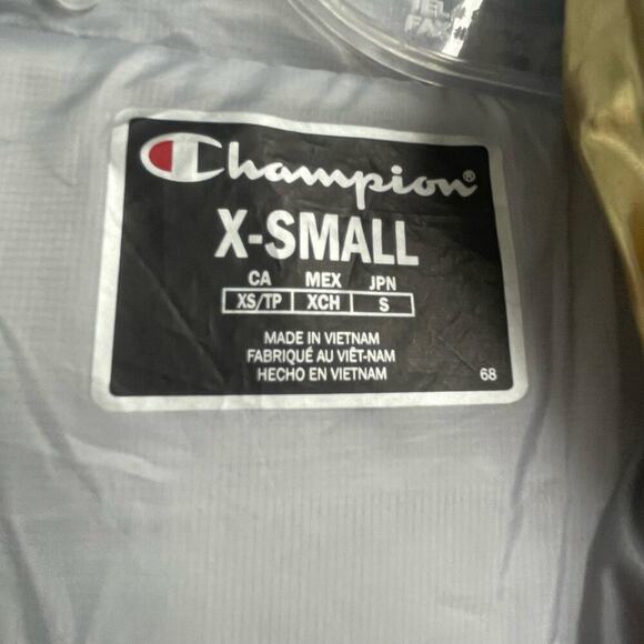 Champion Dream Big Metallic Gold NASA Puffer Jacket Puffy Coat XS Rare Mens - Picture 6 of 10